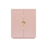Poppy Pink Cabinet by Worlds Away at Fig Linens and Home | Dorm Room or Guest Suite Furniture 1