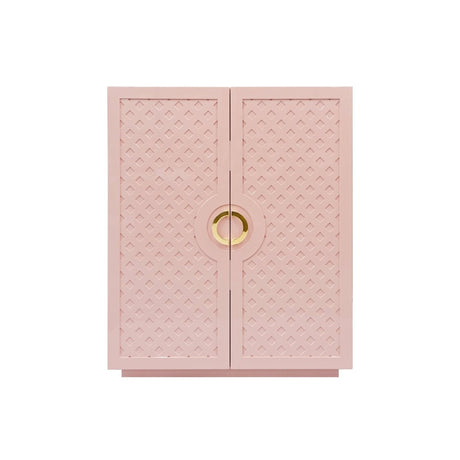 Poppy Pink Cabinet by Worlds Away at Fig Linens and Home | Dorm Room or Guest Suite Furniture 1