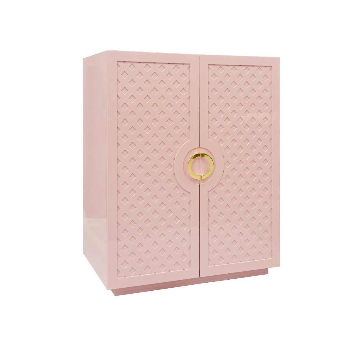 Poppy Pink Cabinet by Worlds Away at Fig Linens and Home | Dorm Room or Guest Suite Furniture 3