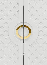 Worlds Away Poppy White Cabinet for Home Theatre, Dorm Room or Guest Suite - View 5