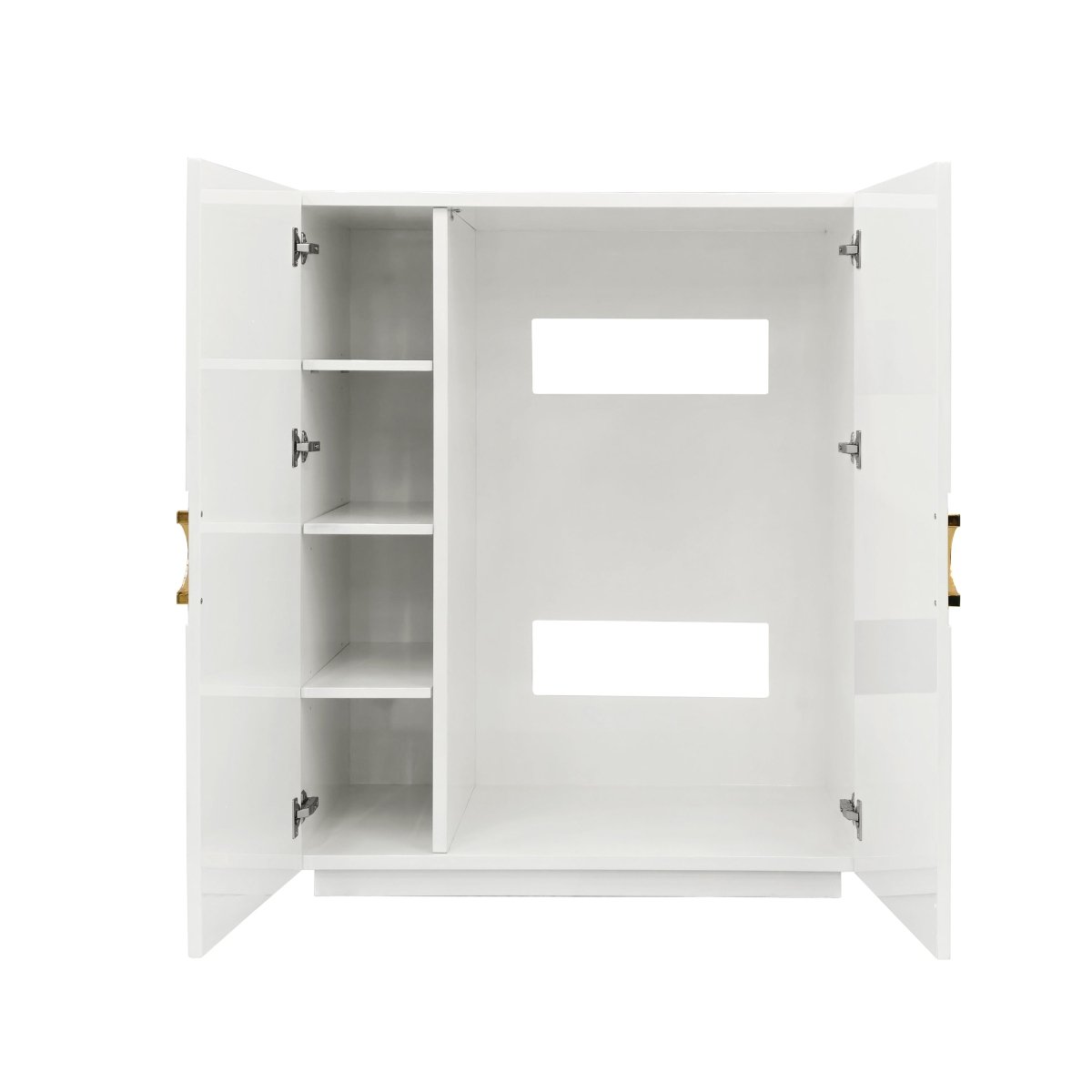 Worlds Away Poppy White Cabinet for Home Theatre, Dorm Room or Guest Suite - View 2