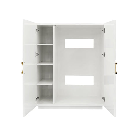 Worlds Away Poppy White Cabinet for Home Theatre, Dorm Room or Guest Suite - View 2