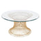 Powell Round Gold Coffee Table 30" Diameter by Worlds Away at Fig Linens and Home 2
