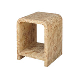 Burl Wood Side Table by Worlds Away - Angle View | Fig Linens and Home