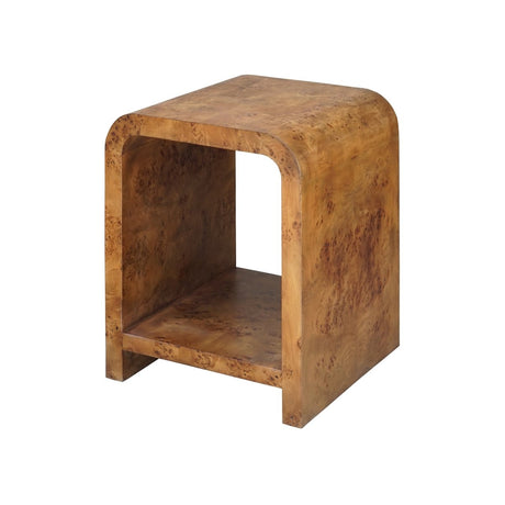 Putnam Dark Burl Wood Side Table by Worlds Away 20"W x 25"H x 20"D Dark Burlwood at FIG LINENS AND HOME 2