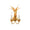 Reseda Gold Sconce by Worlds Away at Fig Linens and Home | Two-Arm Wall Sconce View 1