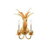 Reseda Gold Sconce by Worlds Away at Fig Linens and Home | Two-Arm Wall Sconce View 1
