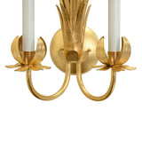 Reseda Gold Sconce by Worlds Away at Fig Linens and Home | Two-Arm Wall Sconce View 5