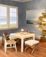 Robin Grasscloth Natural Game Table by Worlds Away at Fig Linens and Home - Lifestyle 2