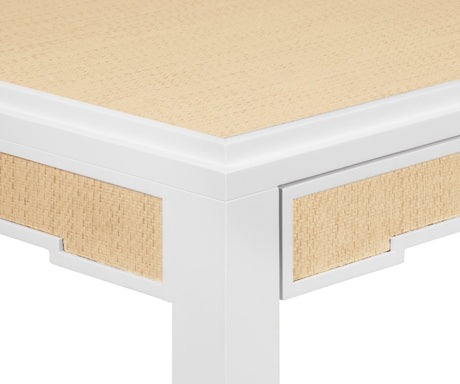Robin Grasscloth Natural Game Table by Worlds Away at Fig Linens and Home 4