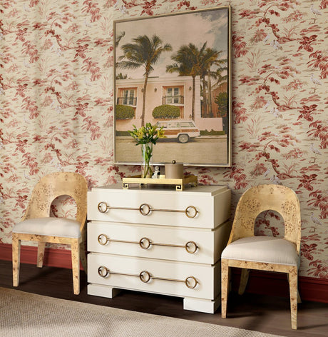 Roderick Antique White Dresser by Worlds Away 34.25"H x 42"W x 20D" Antique White at FIG LINENS AND HOME 2
