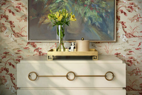 Roderick Antique White Dresser by Worlds Away 34.25"H x 42"W x 20D" Antique White at FIG LINENS AND HOME 3