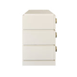 Roderick Antique White Dresser by Worlds Away at Fig Linens and Home - Side View