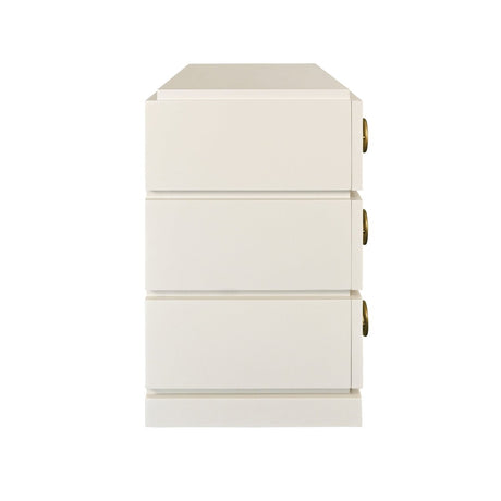 Roderick Antique White Dresser by Worlds Away at Fig Linens and Home - Side View