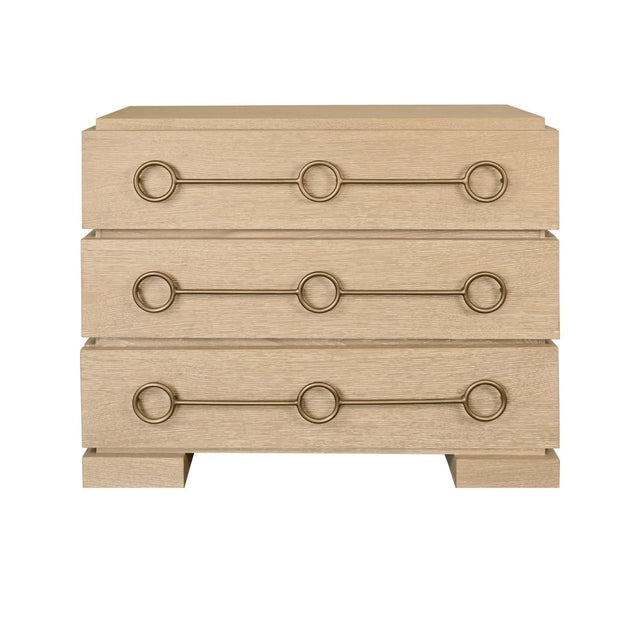Roderick Cerused Oak Dresser by Worlds Away at Fig Linens and Home - Front View