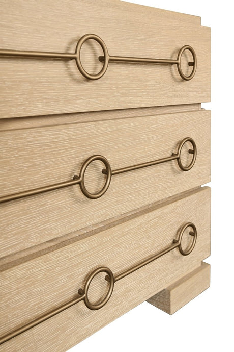 Roderick Cerused Oak Dresser by Worlds Away at Fig Linens and Home - Detail View 2