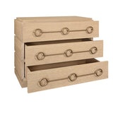 Roderick Cerused Oak Dresser by Worlds Away at Fig Linens and Home - Drawers Open View