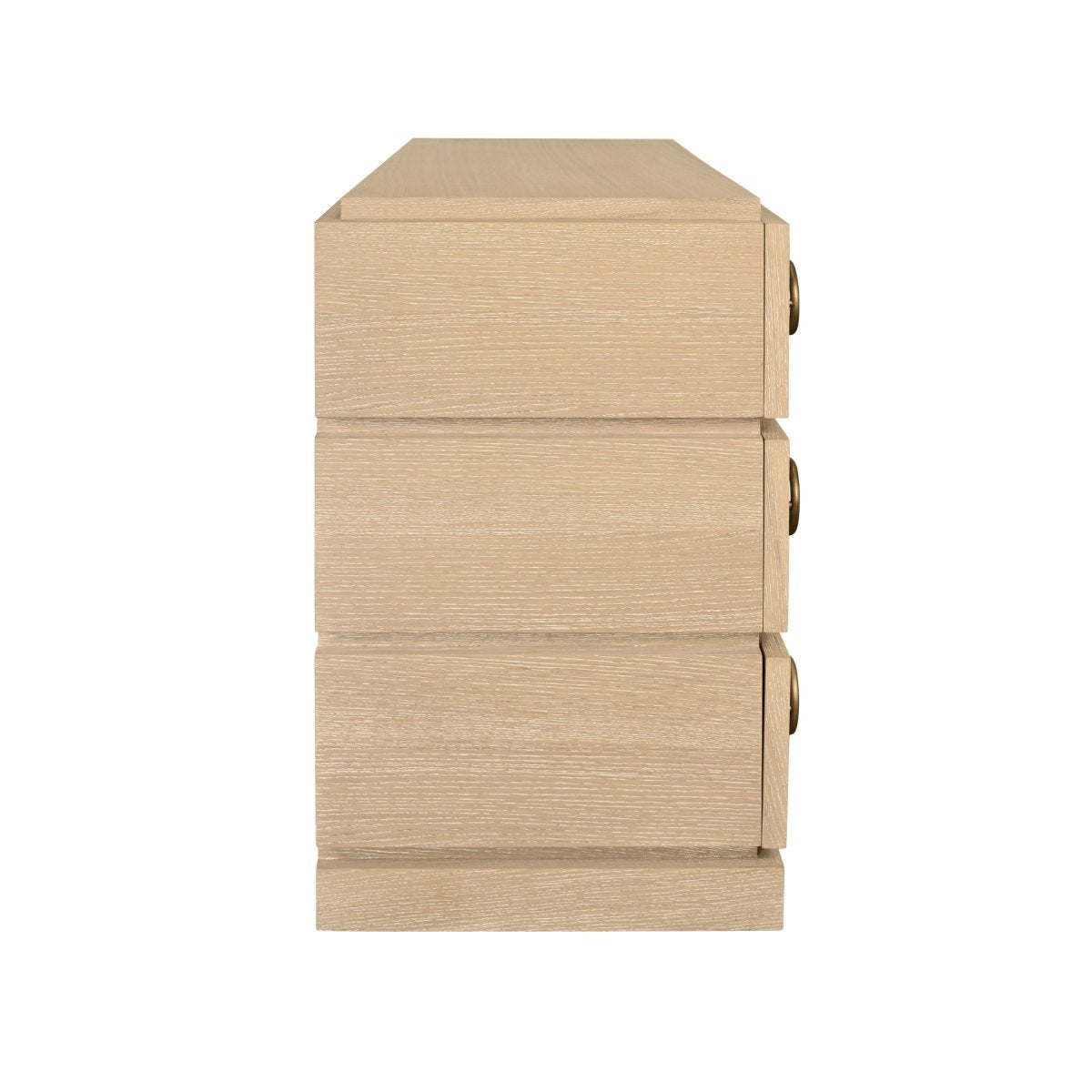 Roderick Cerused Oak Dresser by Worlds Away at Fig Linens and Home - Side View