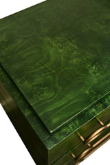 Roderick Emerald Burlwood Dresser by Worlds Away - Cabinet Detail View at Fig Linens and Home 2