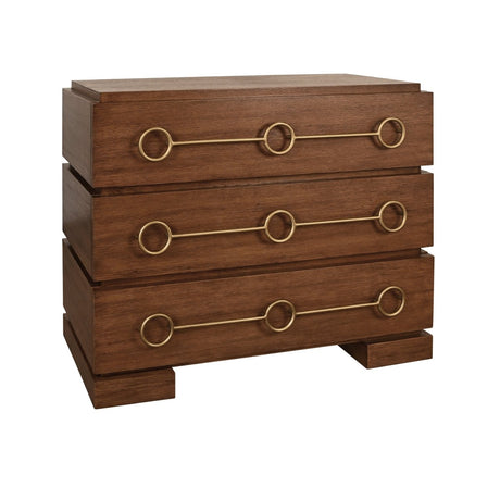 Roderick Provincial Brown Oak Dresser by Worlds Away at Fig Linens and Home - Angle View