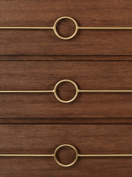 Roderick Provincial Brown Oak Dresser by Worlds Away at Fig Linens and Home - Detail View 1