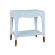 Angle View of End Table - Worlds Away Ronny Light Blue Side Table at Fig Linens and Home