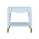 Front View of End Table - Worlds Away Ronny Light Blue Side Table at Fig Linens and Home