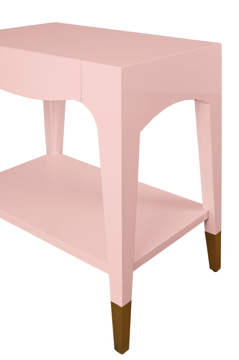 Ronny Pink Side Table by Worlds Away at Fig Linens and Home - Detail View 2