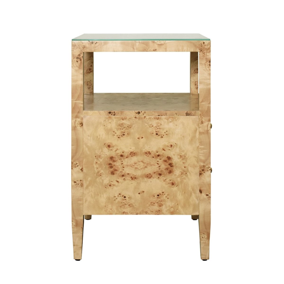 Roscoe Burlwood Side Table by Worlds Away at Fig Linens and Home - Side of End Table View