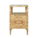 Roscoe Burlwood Side Table by Worlds Away at Fig Linens and Home - Side of End Table View