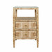 Roscoe Burlwood Side Table by Worlds Away at Fig Linens and Home - Front View