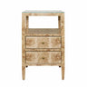 Roscoe Burlwood Side Table by Worlds Away at Fig Linens and Home - Front View
