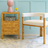 Roscoe Burlwood Side Table by Worlds Away - Lifestyle Photo from Fig Linens and Home