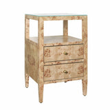 Roscoe Burlwood Side Table by Worlds Away at Fig Linens and Home - Angle View