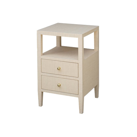 Roscoe Natural Side Table by Worlds Away 18" W x 30" H x 18" D Natural at FIG LINENS AND HOME 2