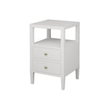 Roscoe White Side Table by Worlds Away at Fig Linens and Home - Angle View