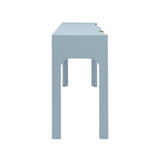 Sabrina Light Blue Console Table by Worlds Away at Fig Linens and Home - Side View
