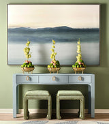Sabrina Light Blue Console Table by Worlds Away at Fig Linens and Home - Lifestyle View 1