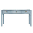 Sabrina Light Blue Console Table by Worlds Away at Fig Linens and Home - Front View