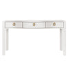 Sabrina White Console Table by Worlds Away at Fig Linens and Home - Front View