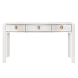 Sabrina White Console Table by Worlds Away at Fig Linens and Home - Front View