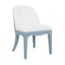 Sadie Light Blue Dining Chair by Worlds Away | Blue Finish Chair with Performance Linen Upholstery 2