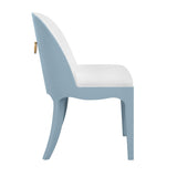 Sadie Light Blue Dining Chair by Worlds Away | Side View at Fig Linens and Home
