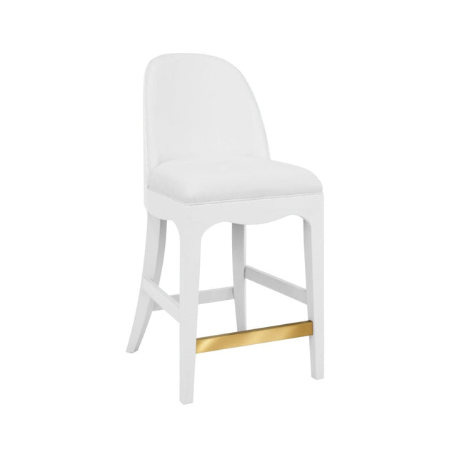Sadie White Counter Stool by Worlds Away | Counter and Bar Stools at Fig Linens and Home 2