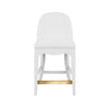Sadie White Counter Stool by Worlds Away | Counter and Bar Stools at Fig Linens and Home 1