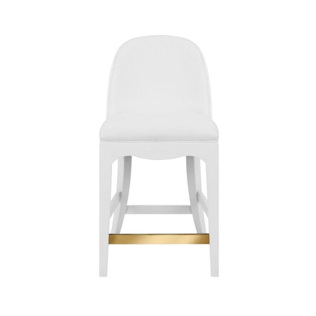 Sadie White Counter Stool by Worlds Away | Counter and Bar Stools at Fig Linens and Home 1