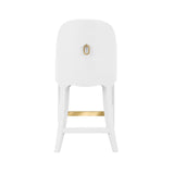 Sadie White Counter Stool by Worlds Away | Counter and Bar Stools at Fig Linens and Home 4
