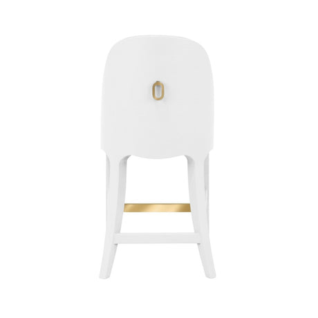 Sadie White Counter Stool by Worlds Away | Counter and Bar Stools at Fig Linens and Home 4