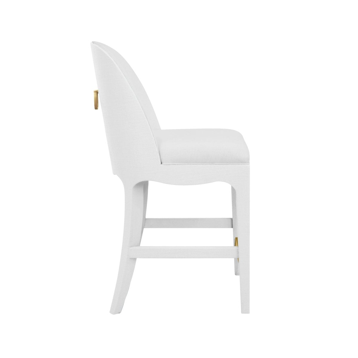 Sadie White Counter Stool by Worlds Away | Counter and Bar Stools at Fig Linens and Home 3