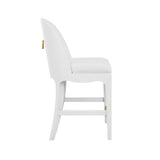 Sadie White Counter Stool by Worlds Away | Counter and Bar Stools at Fig Linens and Home 3